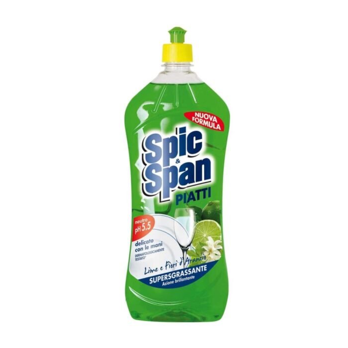 Detergent de vase Spic&Span Lime si Flori de Portocal 1l - imagine 1