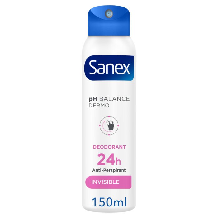 Deodorant spray Sanex ph BALANCE DERMO INVISIBLE 24h 200ml - imagine 1