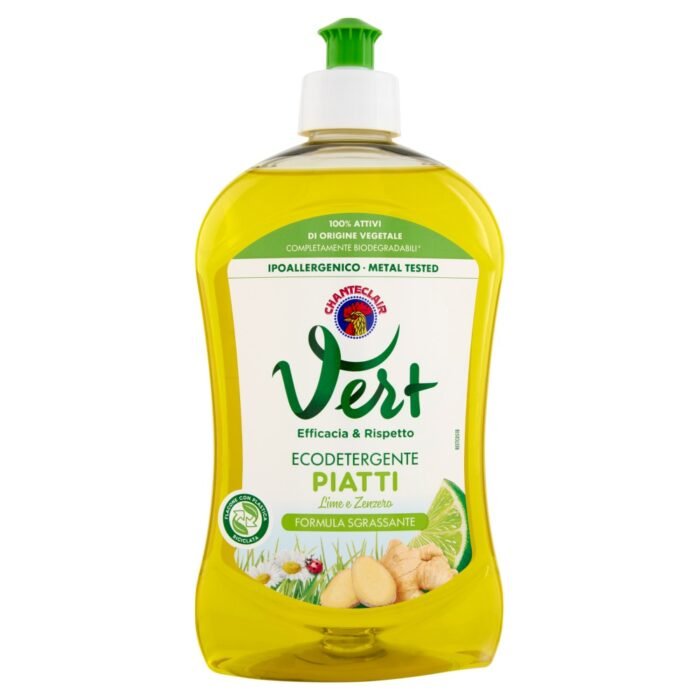 Eco-detergent de vase Vert Chanteclair cu Lime si Ghimbir 500ml - imagine 1