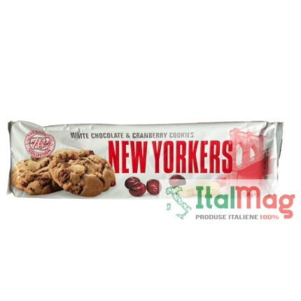 Biscuiti New Yorkers cu Ciocolata Alba si Merisoare 150g