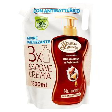 Săpun cremă hrănitoare Spuma di Sciampagna cu ulei de Argan și Paciuli 1,5L