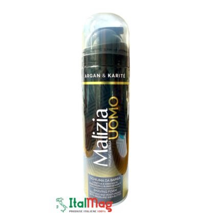 Spumă de ras MALIZIA UOMO cu argan și unt de shea 300 ml