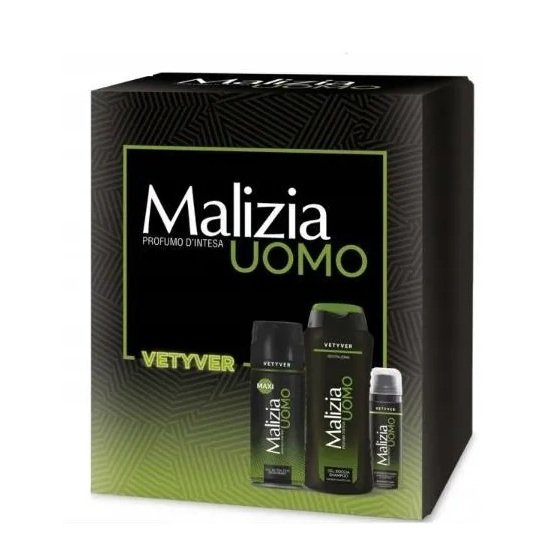 i-malizia-uomo-vetyver-zestaw-szampon-i-zel-pod-prysznic-250-ml-dezodorant-175ml-pianka-do-golenia-50-ml Set cadou barbati Malizia Uomo Vetiver - imagine 1